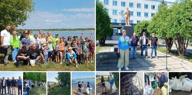 Очистка от мусора берега реки Волги и выпуск 2000 молоди краснокнижной стерляди состоялись в г. Балахне в рамках второго дня экологического музыкального фестиваля РОК ЧИСТОЙ ВОДЫ